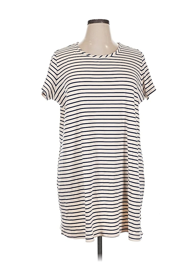 Pre-owned Lands' End Casual Dress In White