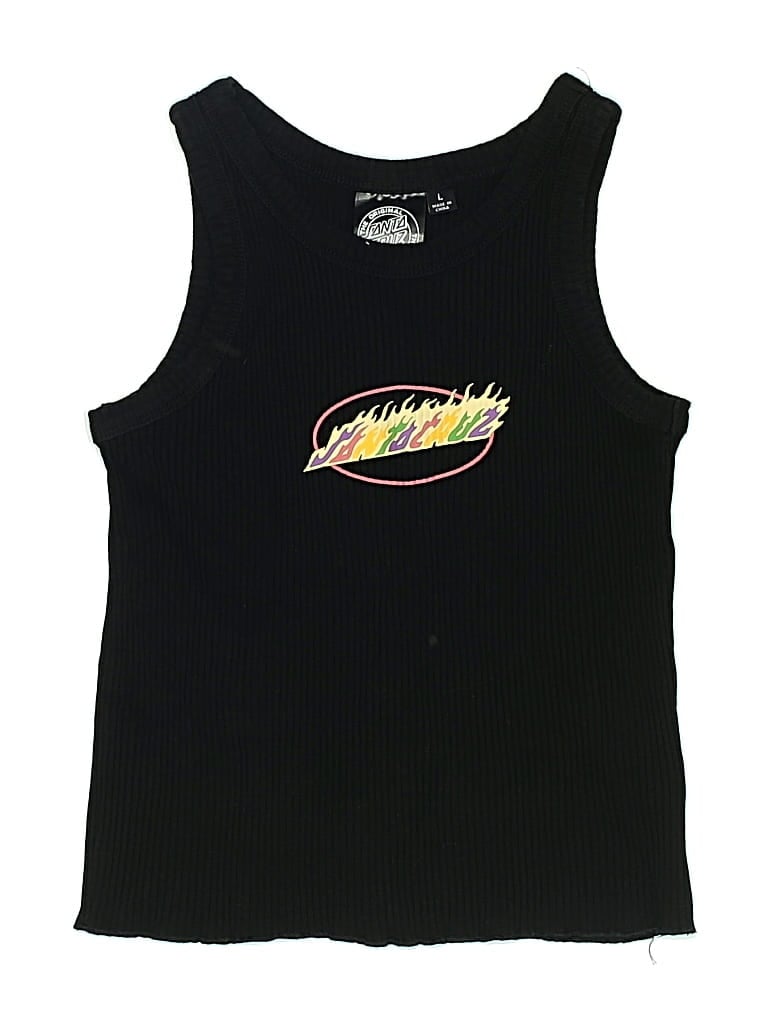 Pre-owned Santa Cruz Skateboards Kids' Sleeveless T-shirt In Black
