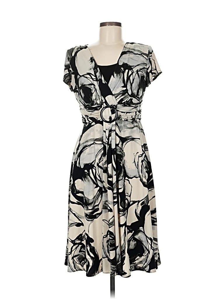 Pre-owned R & M Richards Casual Dress In Gray