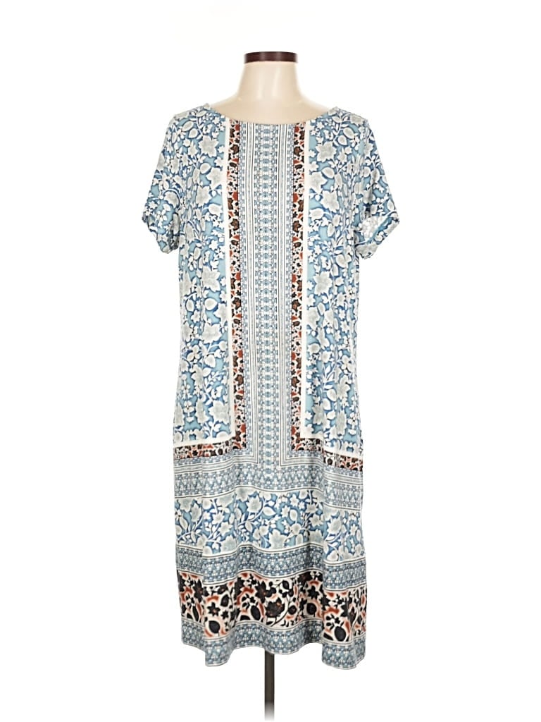 Pre-owned Jjill Casual Dress In Blue