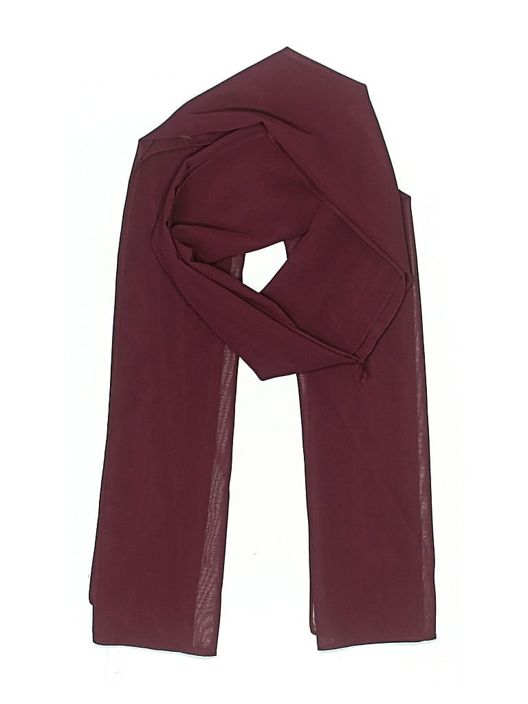 Pre-owned Unbranded Scarf In Burgundy