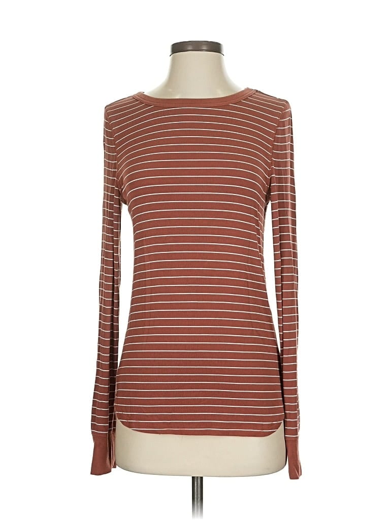 Pre-owned Thread & Supply Long Sleeve T-shirt In Brown