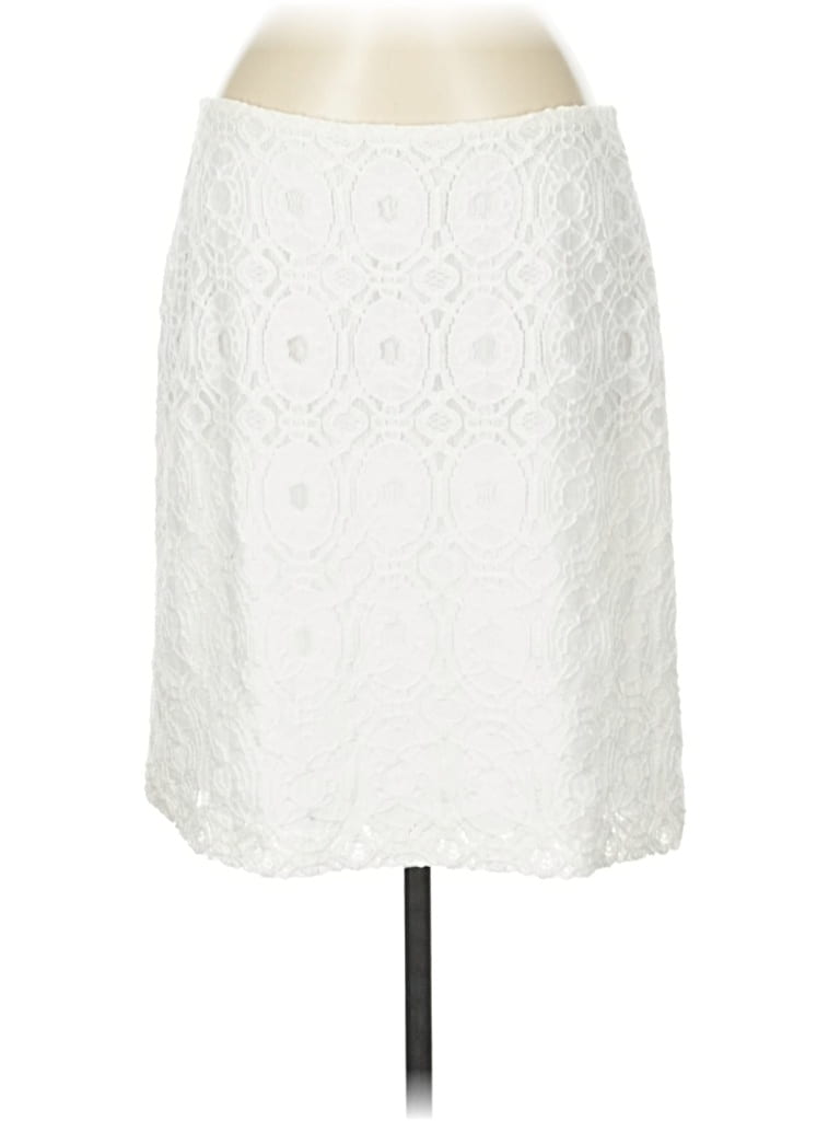 Pre-owned Saks Fifth Avenue Formal Skirt In White