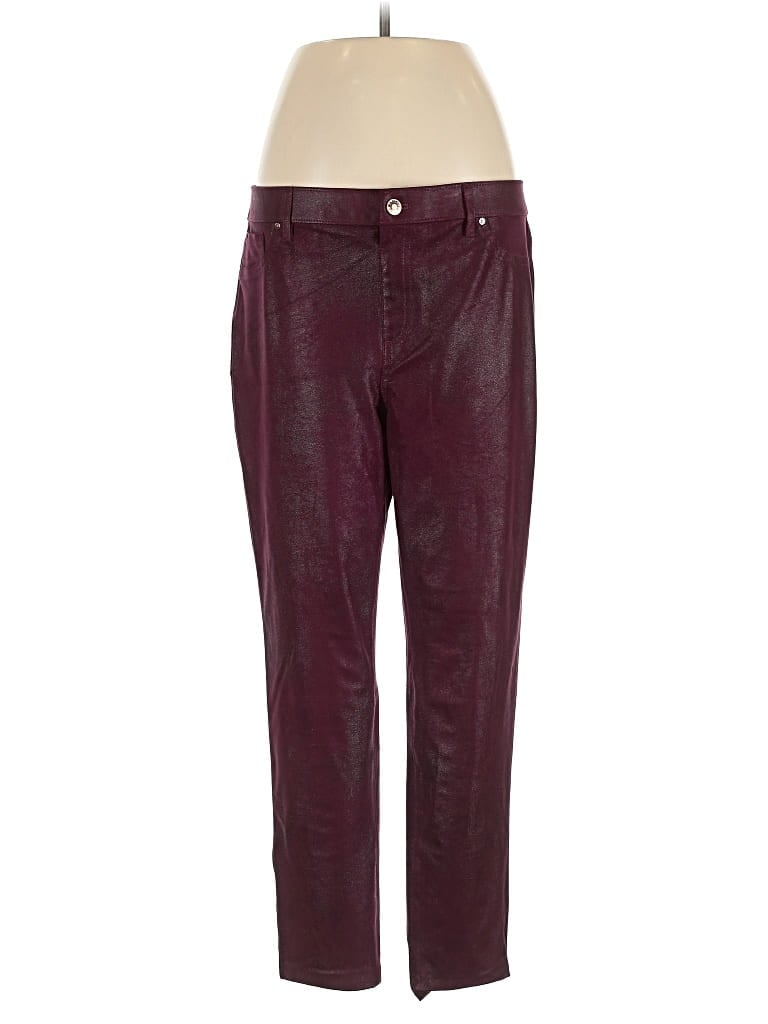 Pre-owned Chico's Casual Pants In Burgundy