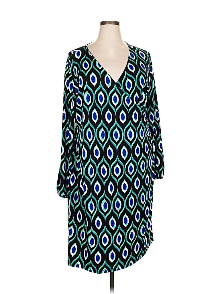 Pre-owned Jones New York Signature Casual Dress In Green