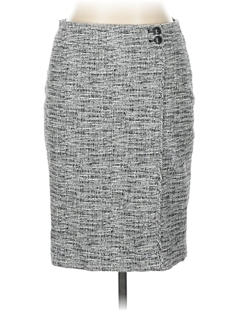 Pre-owned Ann Taylor Formal Skirt In Gray