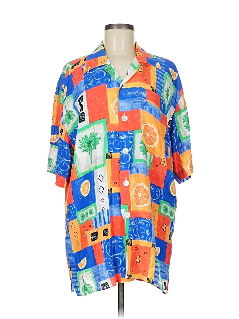 Pre-owned Assorted Brands Short Sleeve Blouse In Orange