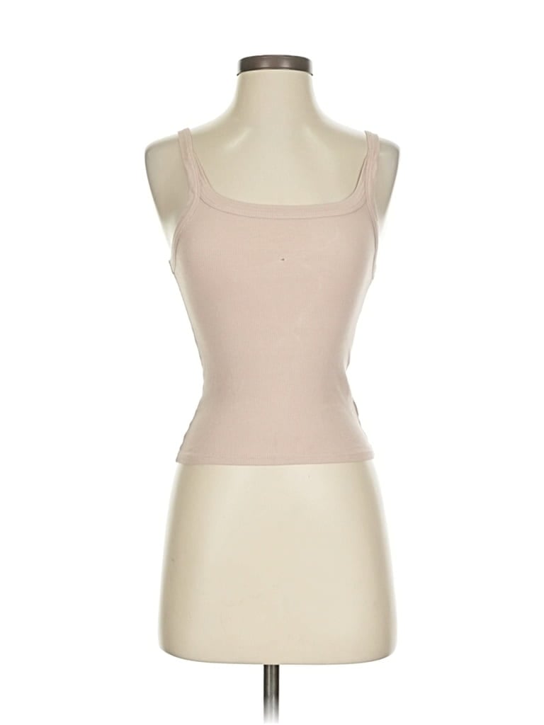 Pre-owned Reformation Tank Top Tan Strapless Neckline Tops In Brown