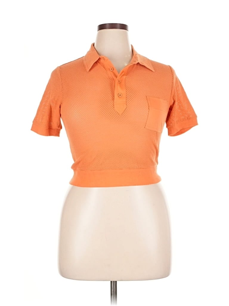 Pre-owned Bdg Short Sleeve Polo Shirt In Orange
