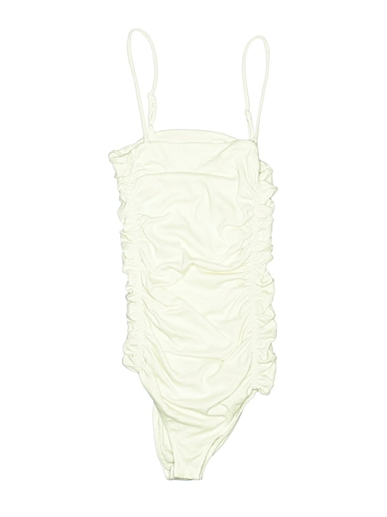 Pre-owned Intimately By Free People Bodysuit In White