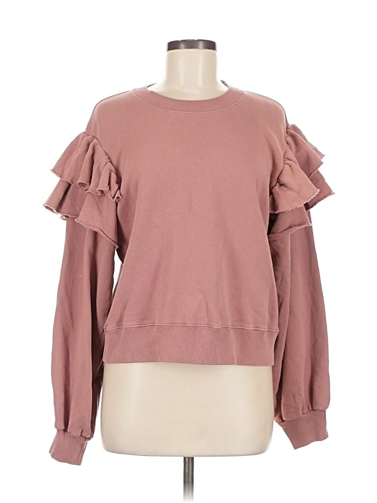 Pre-owned Something Navy Sweatshirt In Pink