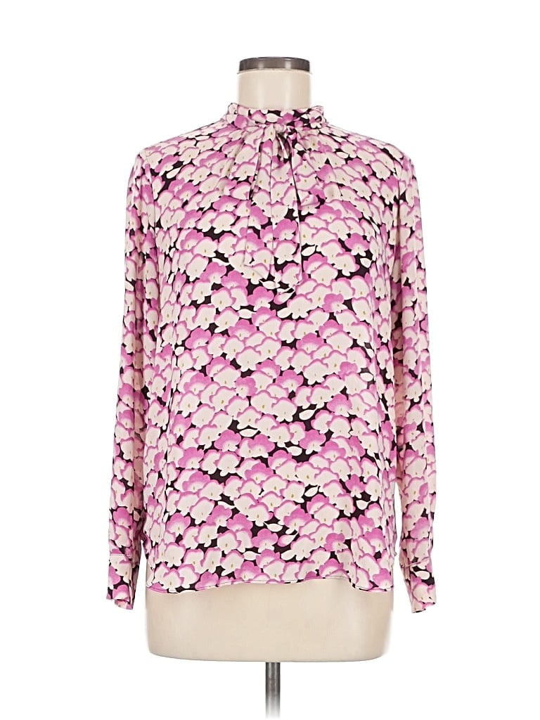 Pre-owned Ann Taylor Long Sleeve T-shirt In Pink