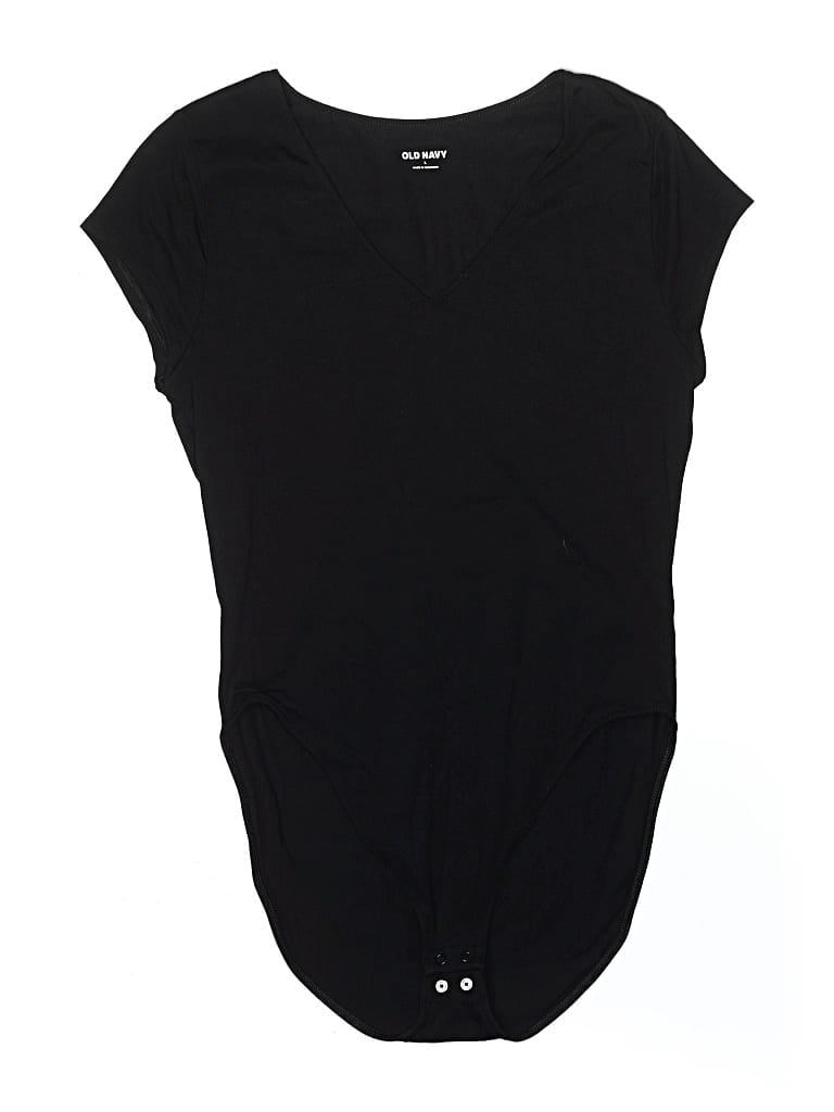 Pre-owned Old Navy Short Sleeve Top Black V Neck Tops