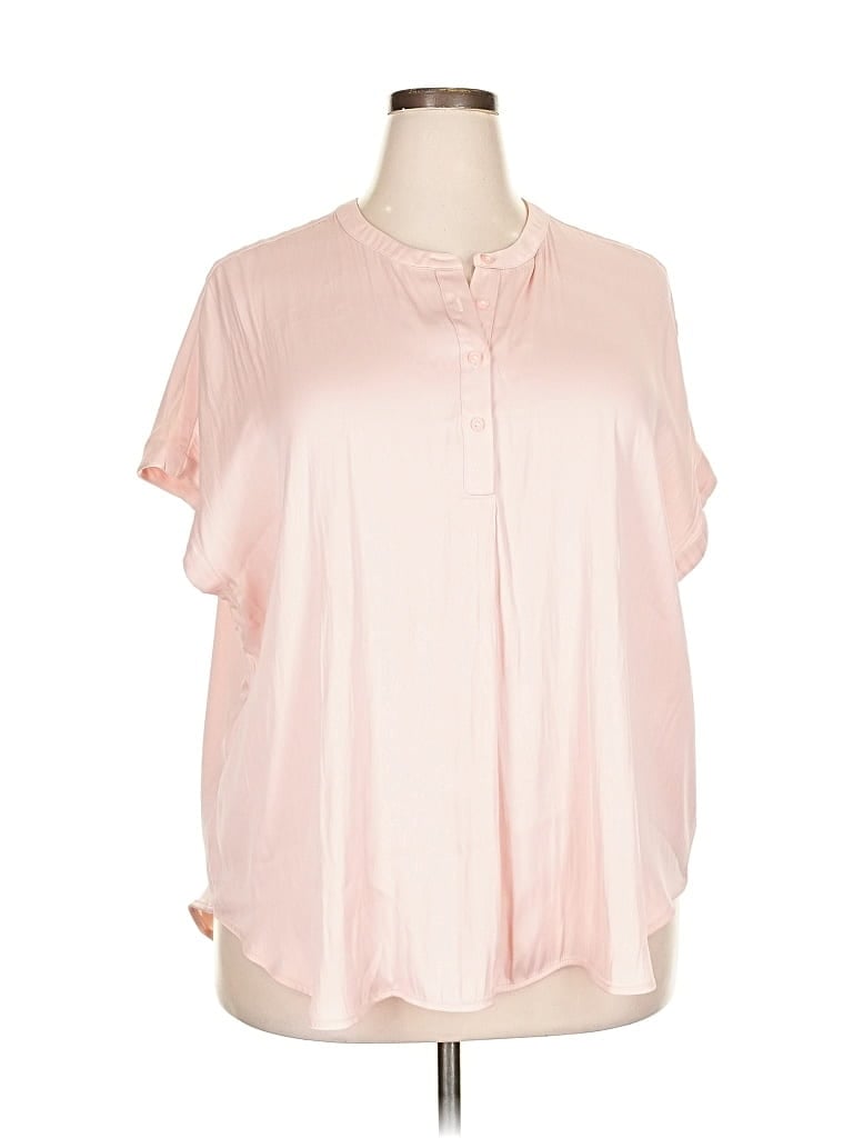 Pre-owned Old Navy Short Sleeve Blouse In Pink