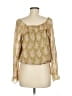 DR2 100% Polyester Gold 3/4 Sleeve Blouse Size M - photo 2