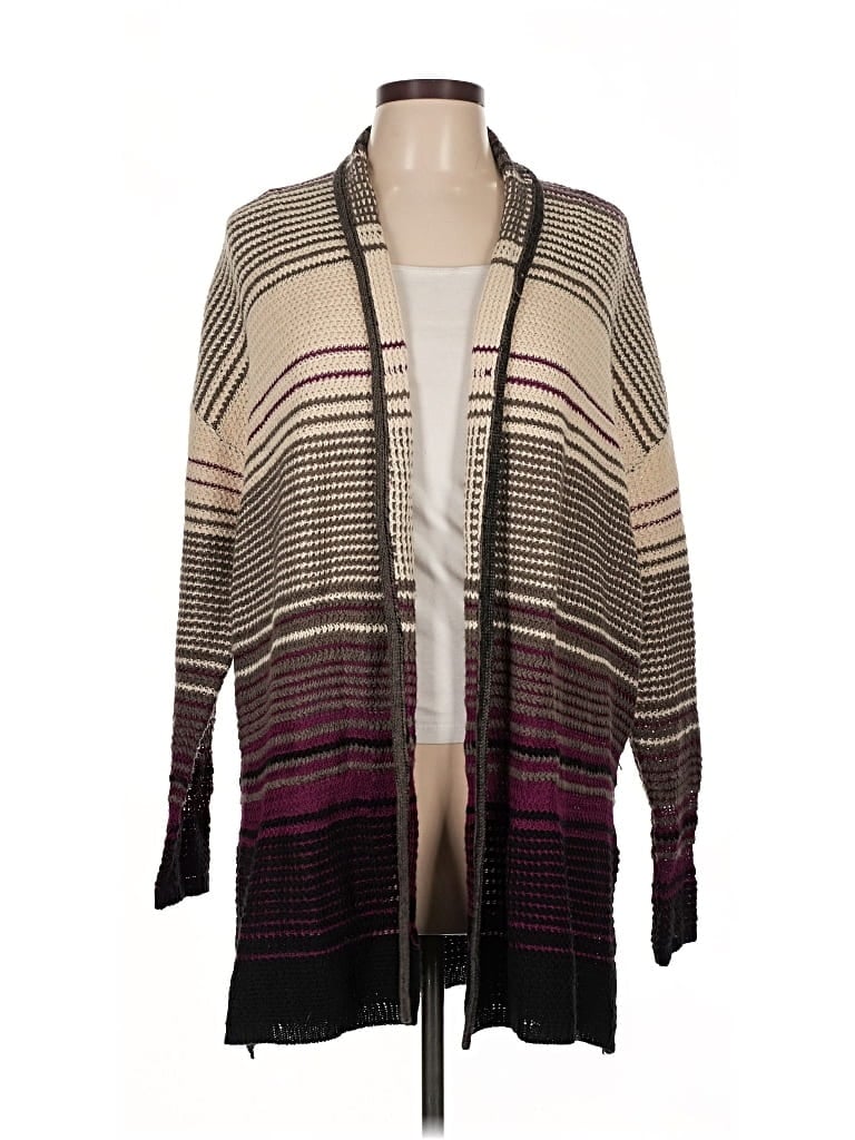 Pre-owned Daisy Fuentes Cardigan Sweater In Purple