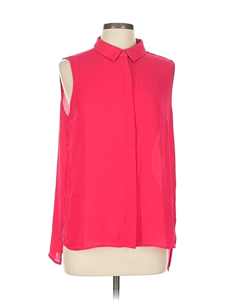 Pre-owned Adrianna Papell Sleeveless Blouse In Red