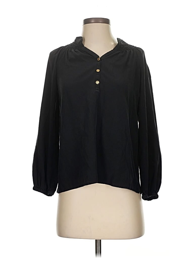 Pre-owned Lilly Pulitzer Long Sleeve Blouse In Black