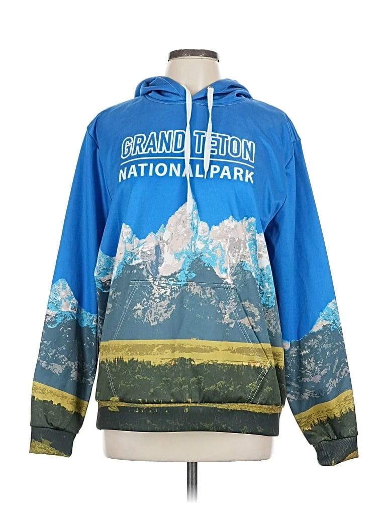 Pre-owned Unbranded Pullover Hoodie In Blue
