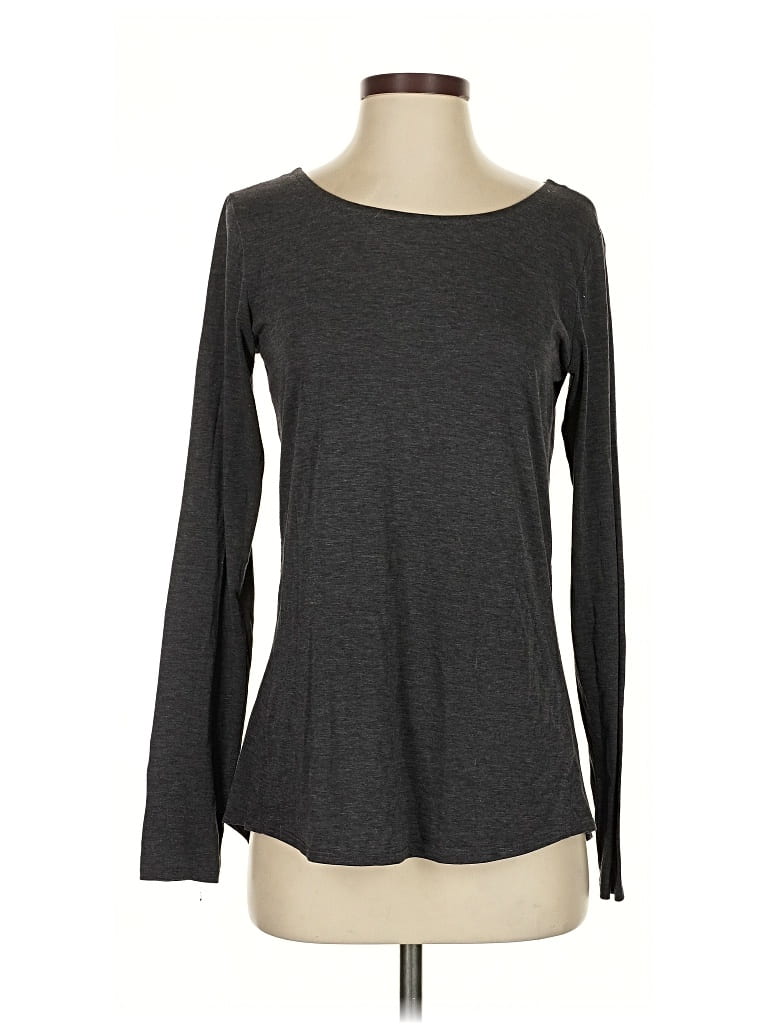 Pre-owned Athleta Long Sleeve T-shirt In Gray