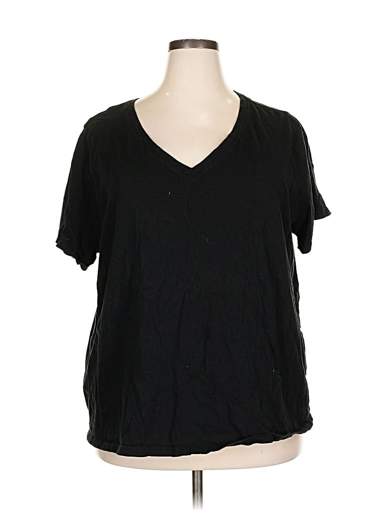 Pre-owned Ava & Viv Short Sleeve T-shirt In Black