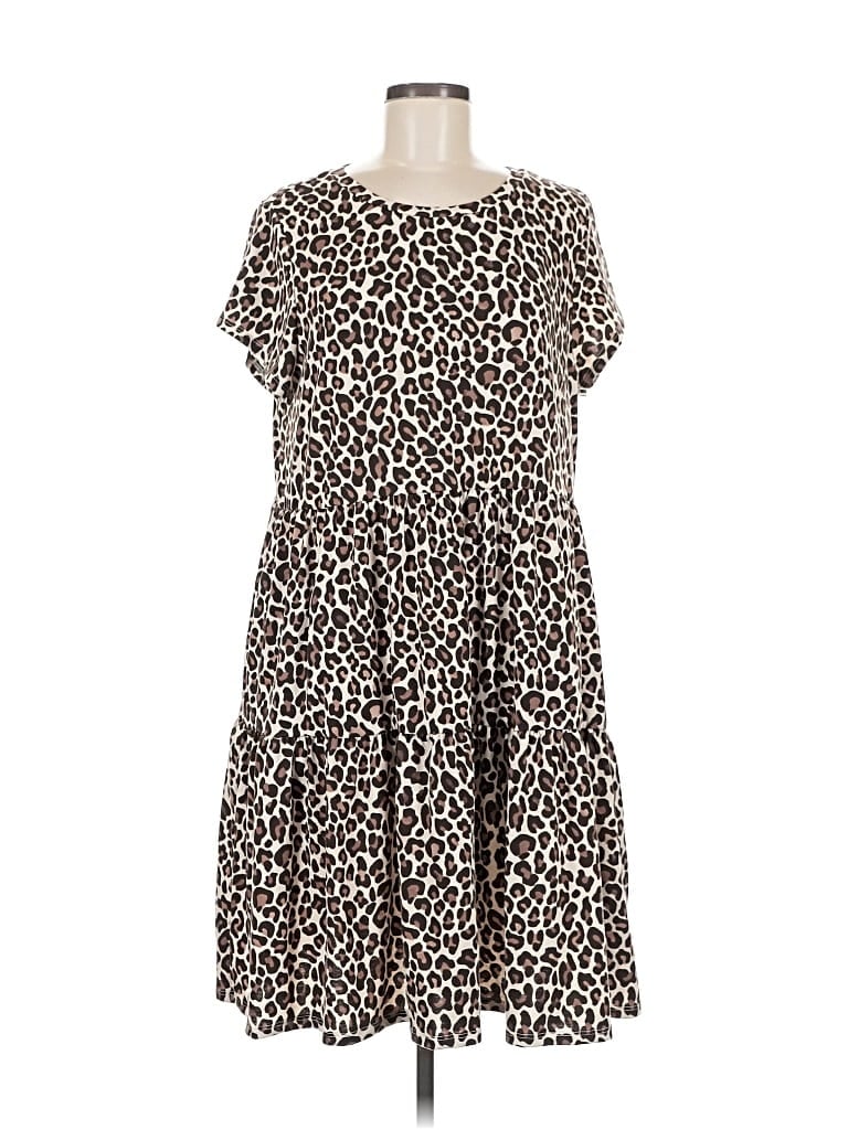 Pre-owned Lularoe Casual Dress In Brown