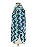 The Rage 100% Polyester Chevron-herringbone Teal Blue 3/4 Sleeve Blouse Size S - photo 5