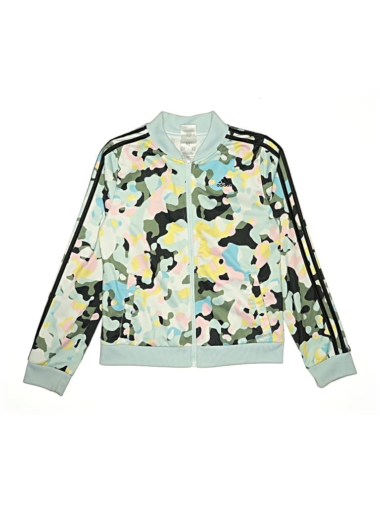 Pre-owned Adidas Originals Kids' Cardigan Sweater In Green