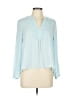 HD in Paris 100% Polyester Blue Long Sleeve Blouse Size 10 (petite) - photo 1