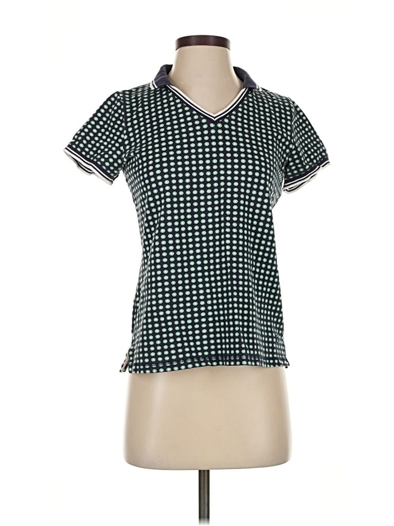 Pre-owned T By Talbots Short Sleeve Polo Shirt In Green