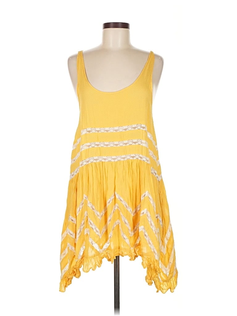 Pre-owned Intimately By Free People Casual Dress In Yellow