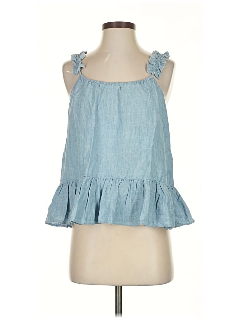 Pre-owned Madewell Sleeveless Blouse In Blue