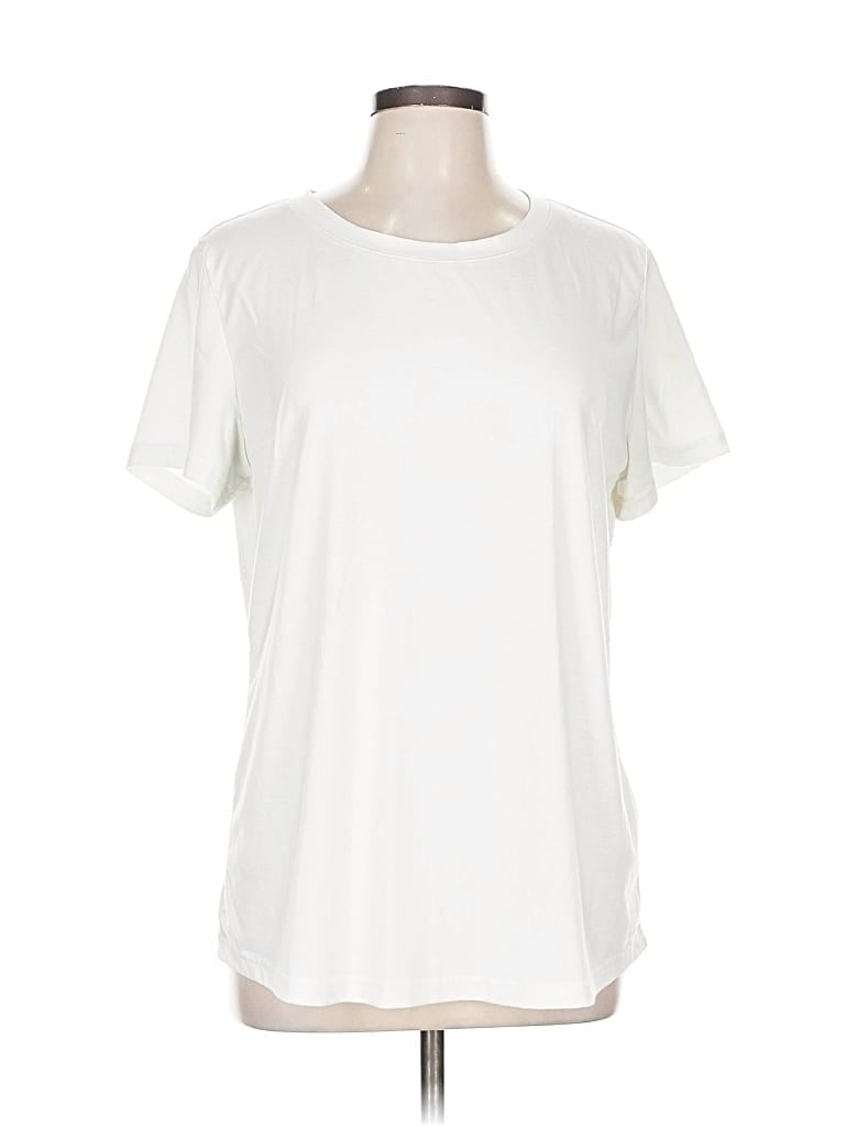 Pre-owned Unbranded Short Sleeve T-shirt In White