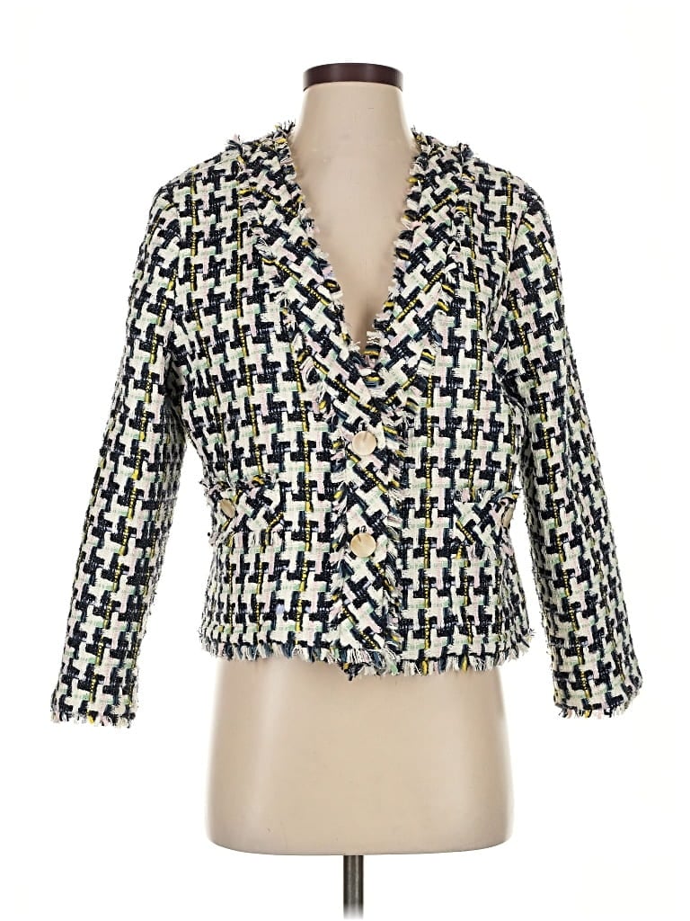 Pre-owned Ann Taylor Blazer Jacket In White