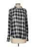 Paige 100% Viscose Plaid Gray Long Sleeve Button-Down Shirt Size S - photo 1