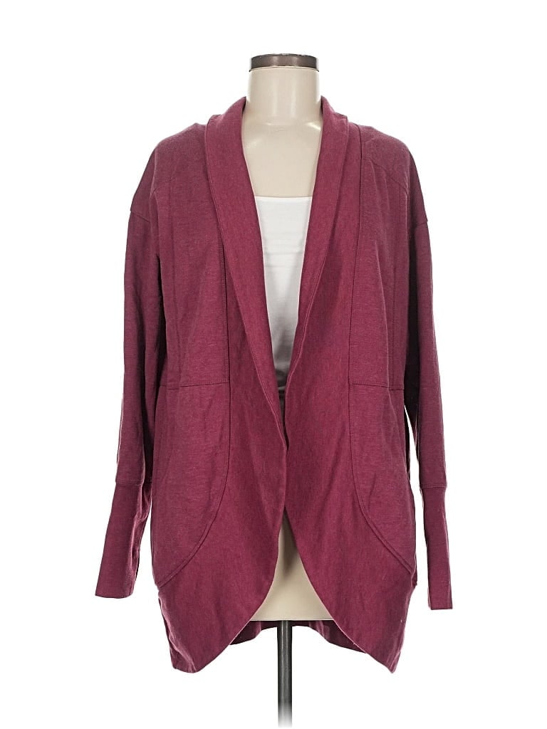 Pre-owned Eddie Bauer Cardigan Sweater In Burgundy