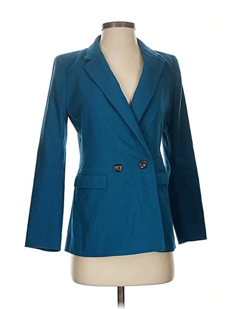 Pre-owned Ann Taylor Blazer Jacket In Blue