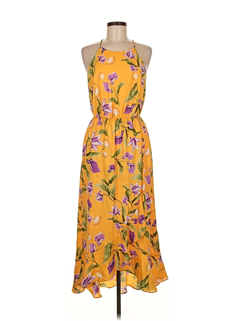 Pre-owned Lush Casual Dress In Yellow