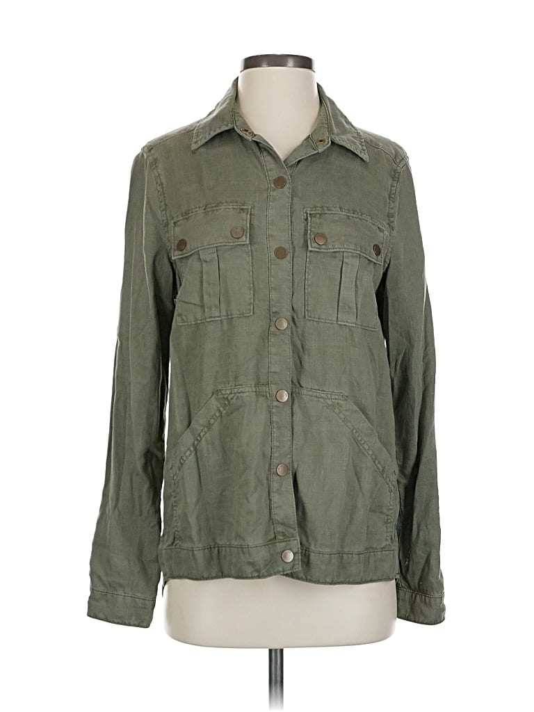 Pre-owned Level 99 Long Sleeve Button Down Shirt In Green