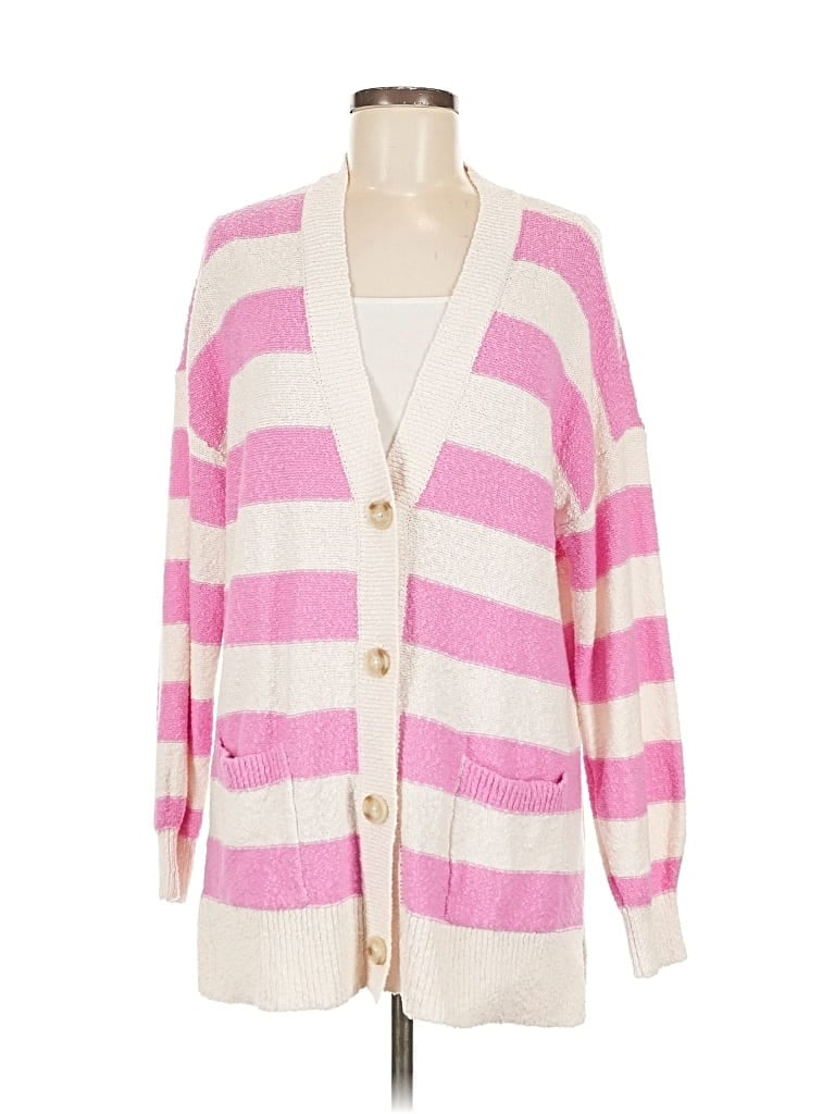 Pre-owned Ann Taylor Loft Cardigan Sweater In Pink