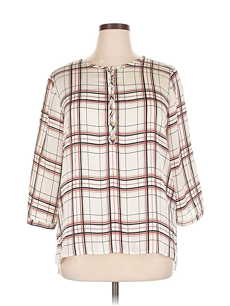 Pre-owned The Limited 3/4 Sleeve Blouse In White