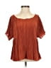 Madewell 100% Polyester Orange Short Sleeve Blouse Size XXS - photo 1
