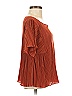 Madewell 100% Polyester Orange Short Sleeve Blouse Size XXS - photo 4
