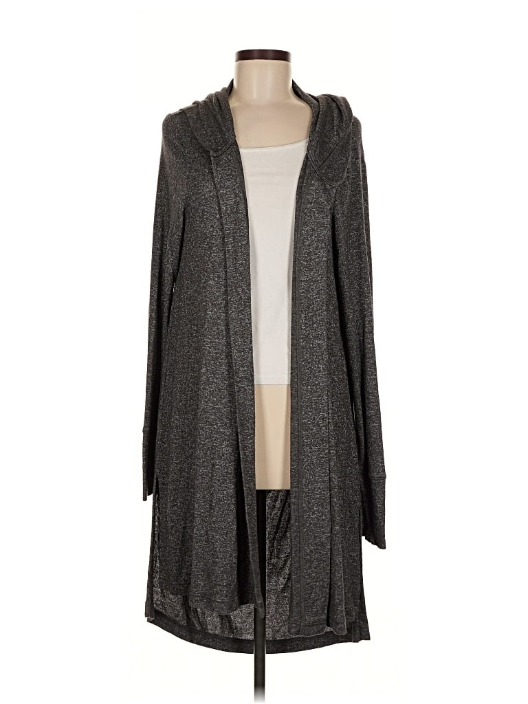 Pre-owned Athleta Cardigan Sweater In Gray