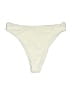 Aila Blue Solid Ivory Swimsuit Bottoms Size L - photo 1