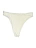 Aila Blue Solid Ivory Swimsuit Bottoms Size L - photo 2