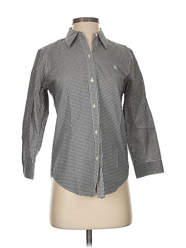 Pre-owned Polo Ralph Lauren 3/4 Sleeve Button Down Shirt In Gray