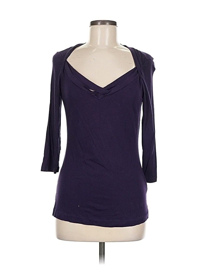 Pre-owned Banana Republic 3/4 Sleeve T-shirt In Purple