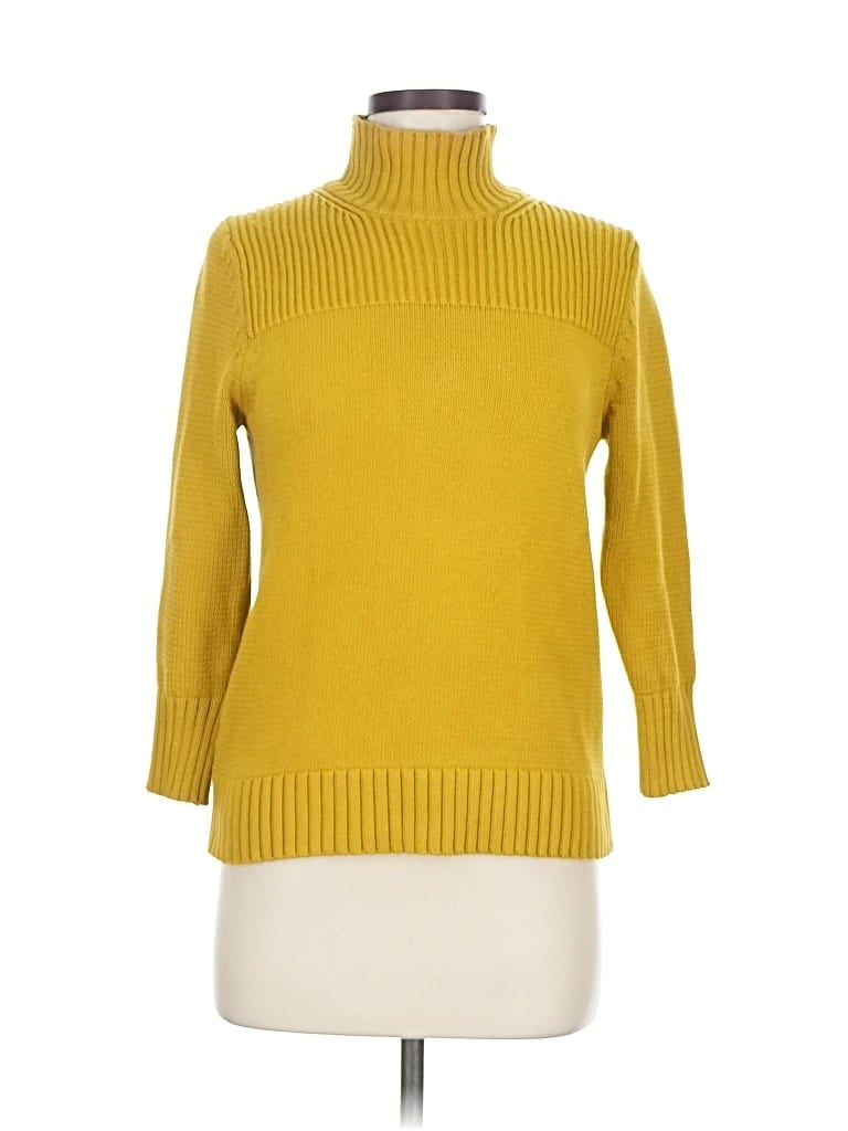 Pre-owned Ann Taylor Turtleneck Sweater In Yellow