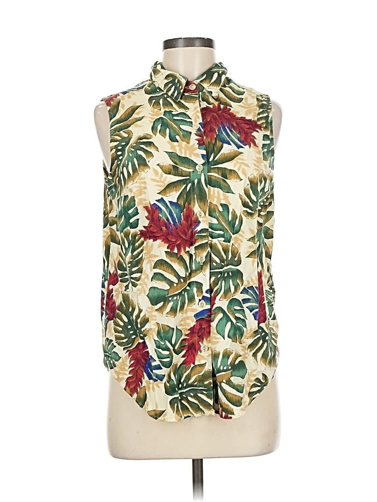 Pre-owned The Hawaiian Original Sleeveless Button Down Shirt In White